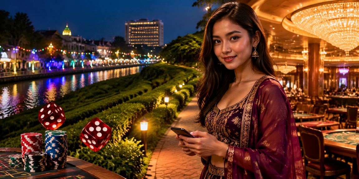 Permainan dadu tradisional gaya Malaysia di Melaka dalam persekitaran moden